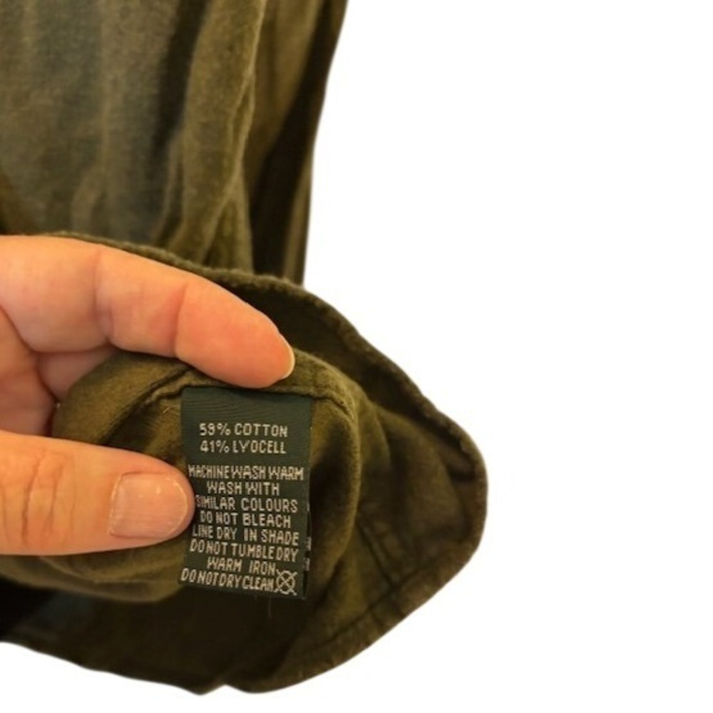 Rodd & Gunn Mens XL Olive Green Italian Fabric Cotton Lyocell Sports Fit Shirt - Picture 6 of 9